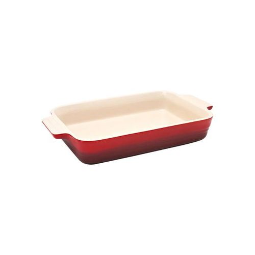 Travessa retangular em cerâmica Le Creuset 18cm vermelha