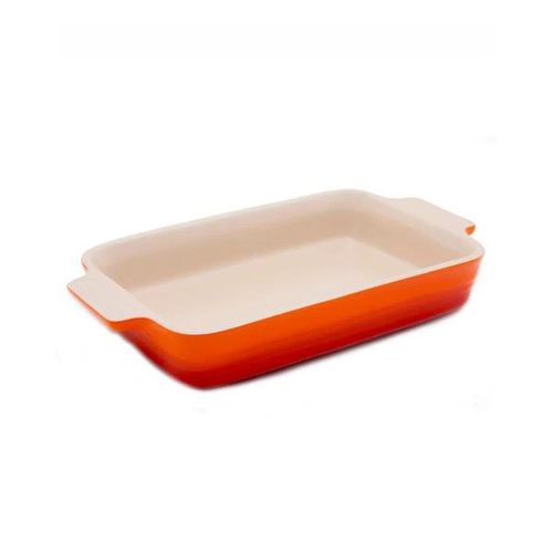 Travessa retangular em cerâmica Le Creuset 26cm laranja Travessa retangular em cerâmica Le Creuset 26cm laranja