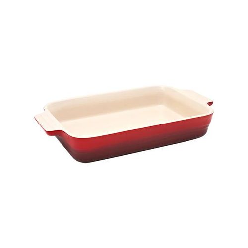 Travessa retangular em cerâmica Le Creuset 26cm vermelha Travessa retangular em cerâmica Le Creuset 26cm vermelha