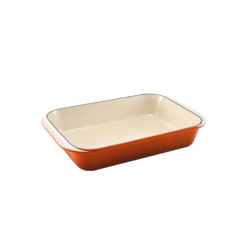 Travessa retangular em ferro Le Creuset 40cm laranja Travessa retangular em ferro Le Creuset 40cm laranja