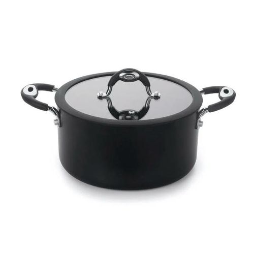 Caçarola em alumínio Multiflon Dom 30cm preta Caçarola em alumínio Multiflon Dom 30cm preta