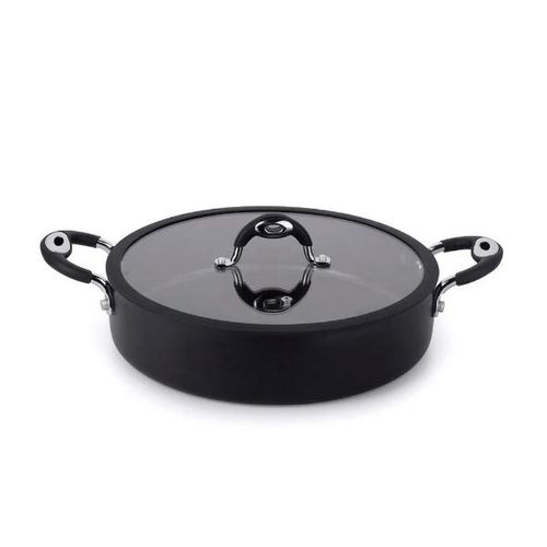 Frigideira Tegame em alumínio Multiflon Dom 30cm preta Frigideira Tegame em alumínio Multiflon Dom 30cm preta
