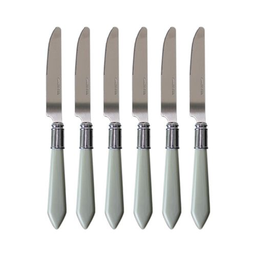 Jogo de facas de mesa em inox Lyor Pearl 21cm 6 peças 7671 Jogo de facas de mesa em inox Lyor Pearl 21cm 6 peças 7671