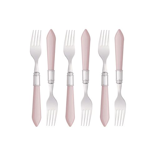 Jogo de garfos de mesa em inox Lyor Pearl 19cm 6 peças rosa 7660 Jogo de garfos de mesa em inox Lyor Pearl 19cm 6 peças rosa 7660