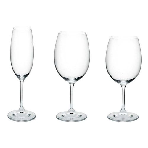 Jogo de taças em cristal Bohemia Roberta 18 peças Jogo de taças em cristal Bohemia Roberta 18 peças