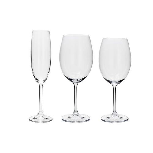 Jogo de taças em cristal Bohemia Colibri 18 peças incolor Jogo de taças em cristal Bohemia Colibri 18 peças incolor