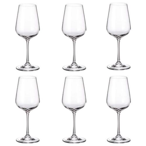 Jogo de taças para vinho em cristal Bohemia Strix 360ml 6 peças incolor