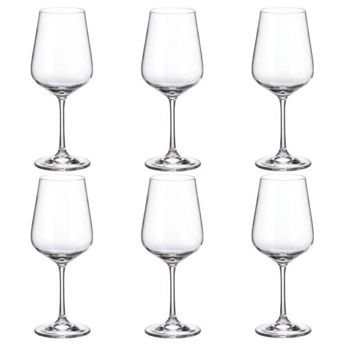 Jogo de taças para vinho branco em cristal Bohemia Strix 450ml 6 peças incolor Jogo de taças para vinho branco em cristal Bohemia Strix 450ml 6 peças incolor