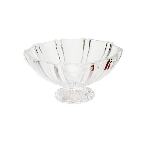 Centro de mesa em cristal com pé Wolff Regence 25x16cm Centro de mesa em cristal com pé Wolff Regence 25x16cm