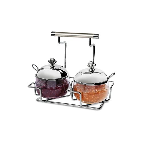 Jogo de porta-condimentos com colher Brinox Argento 3 peças Jogo de porta-condimentos com colher Brinox Argento 3 peças