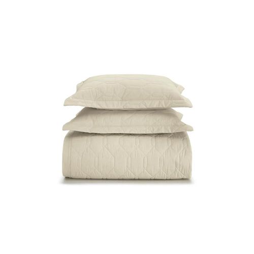 Colcha Liss Karsten casal 2,20mx2,55m 100% Algodão Bege Colcha Liss Karsten casal 2,20mx2,55m 100% Algodão Bege