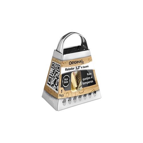 Ralador em aço inox 4 faces 3,3 Original Line 8cm