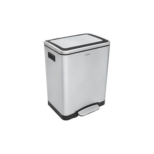 Lixeira dupla em inox Tramontina Quadratta Plus 15L