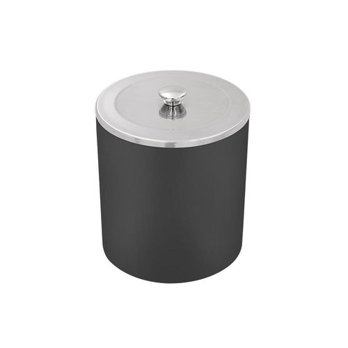 Lixeira polipropileno com tampa inox Tramontina Util 5L preta Lixeira polipropileno com tampa inox Tramontina Util 5L preta