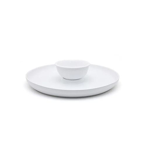 Prato para aperitivo em cerâmica Le Creuset 34cm branco Prato para aperitivo em cerâmica Le Creuset 34cm branco
