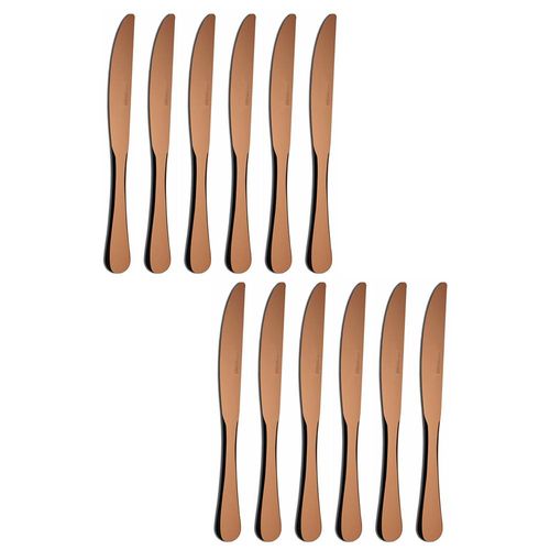 Jogo de facas mesa inox Marcamix Elite 12 peças cobre