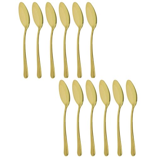 Kit colheres de mesa inox Marcamix Elite 12 peças ouro
