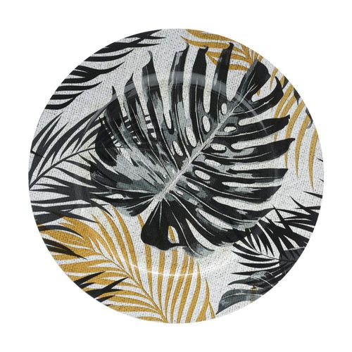 Sousplat em plástico Royal Decor Folhas 33cm Sousplat em plástico Royal Decor Folhas 33cm