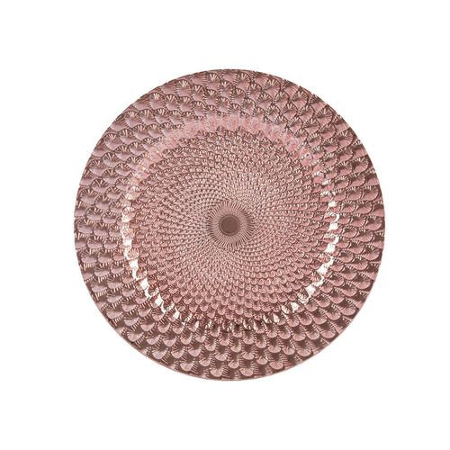 Sousplat em plástico Royal Decor 33cm rosé gold 61022 Sousplat em plástico Royal Decor 33cm rosé gold 61022