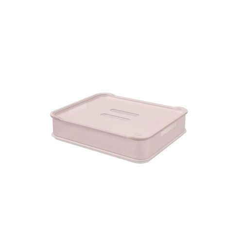 Cesta em plástico com tampa Coza Maxi 38x31,6x8,4cm rosa blush