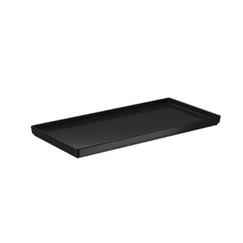 Prato retangular em plástico Coza Uno 27x13cm preto