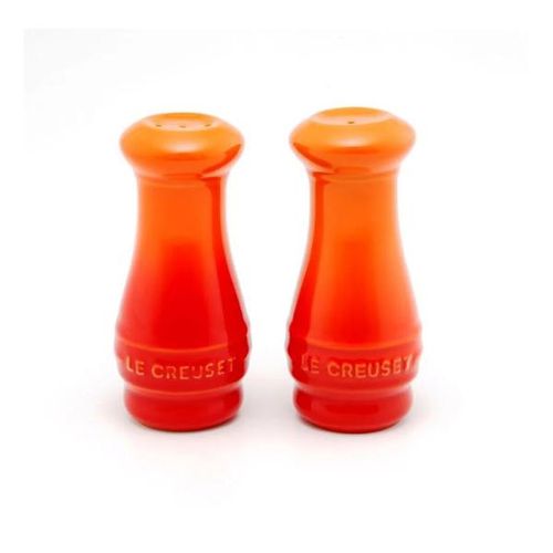 Saleiro e pimenteiro em cerâmica Le Creuset 12cm laranja