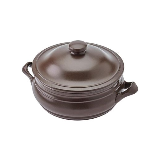 Sopeira em cerâmica com tampa Viana Grés 2 litros marrom Sopeira em cerâmica com tampa Viana Grés 2 litros marrom