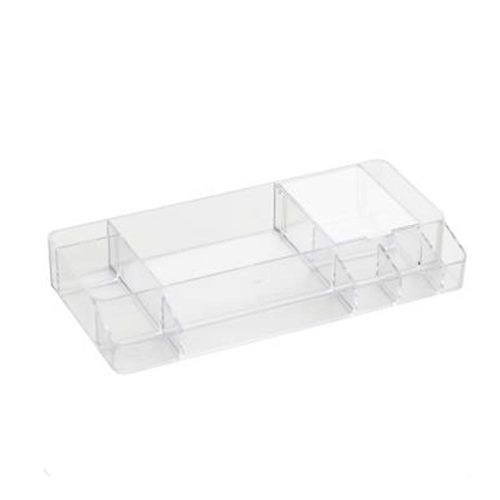 Porta-maquiagem retangular em acrílico 16x5x34cm Porta-maquiagem retangular em acrílico 16x5x34cm