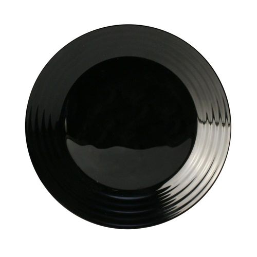 Prato para sobremesa em vidro temperado Luminarc Harena 19cm black