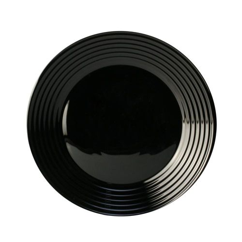 Prato raso em vidro temperado Luminarc Harena 27cm black