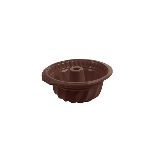 Forma para bolo em silicone Brinox Glacê 27x24x10,5cm chocolate Forma para bolo em silicone Brinox Glacê 27x24x10,5cm chocolate