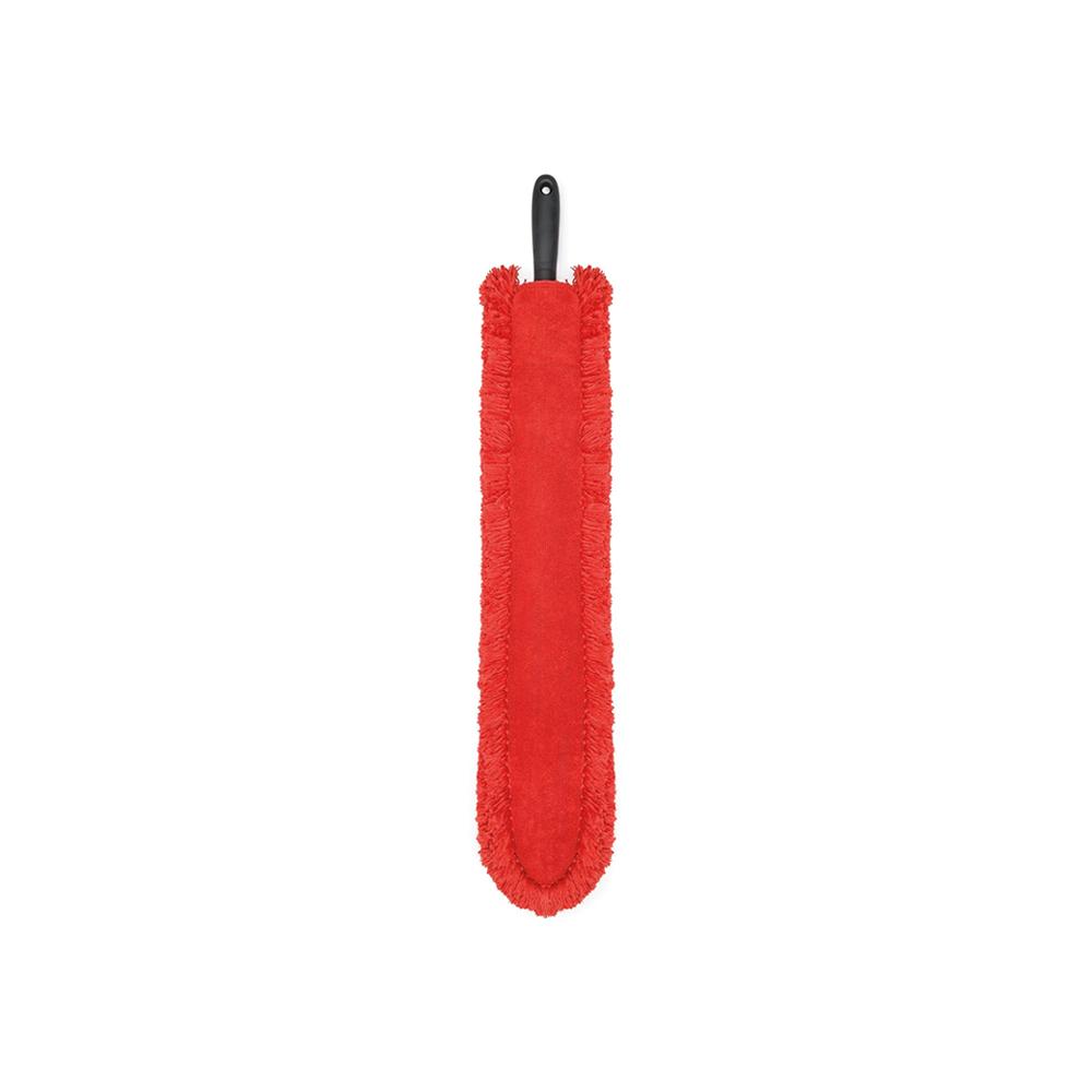Escova para limpeza manual em microfibra 83x11x2,5cm vermelha