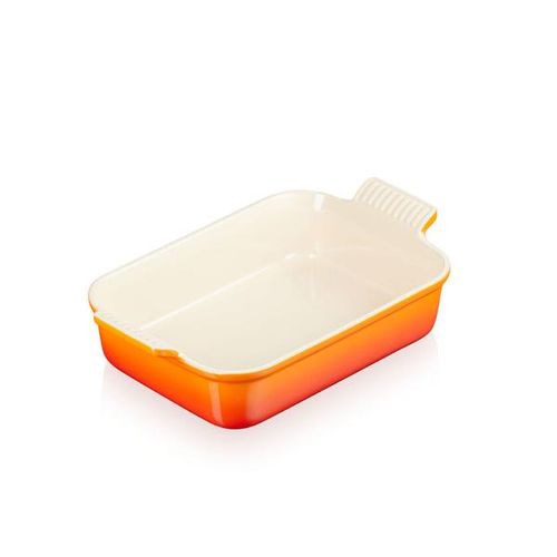 Travessa retangular em cerâmica Le Creuset Heritage 26cm laranja Travessa retangular em cerâmica Le Creuset Heritage 26cm laranja