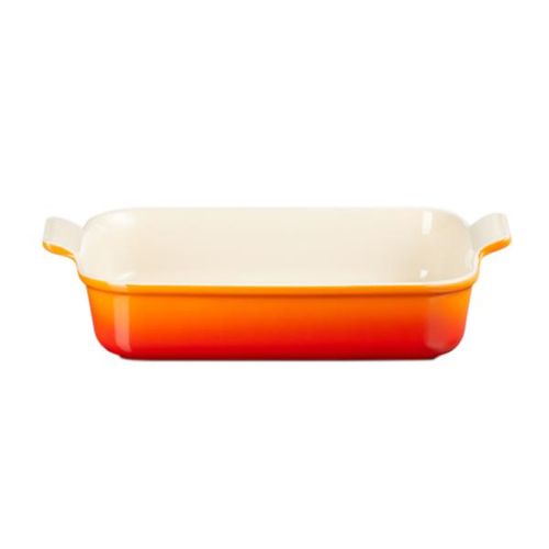 Travessa retangular em cerâmica Le Creuset Heritage 32cm laranja Travessa retangular em cerâmica Le Creuset Heritage 32cm laranja