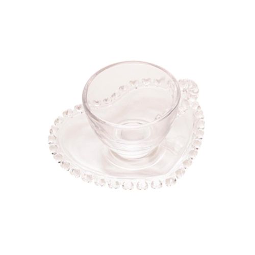 Xícara para café em cristal Lyor Coração 80ml