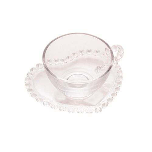 Xícara para chá em cristal Lyor Coração 170ml