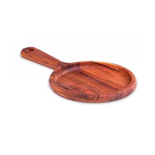 Tábua de corte de madeira com prato Woodart Teca 28x17x3cm Tábua de corte de madeira com prato Woodart Teca 28x17x3cm