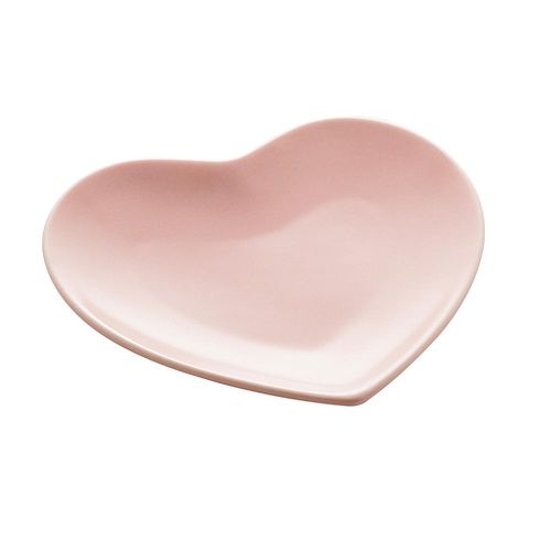 Prato decorativo em cerâmica Lyor Heart 19cm rosa Prato decorativo em cerâmica Lyor Heart 19cm rosa