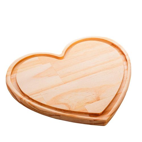 Tábua de corte de madeira Woodart Pinus Coração 25x22cm Tábua de corte de madeira Woodart Pinus Coração 25x22cm