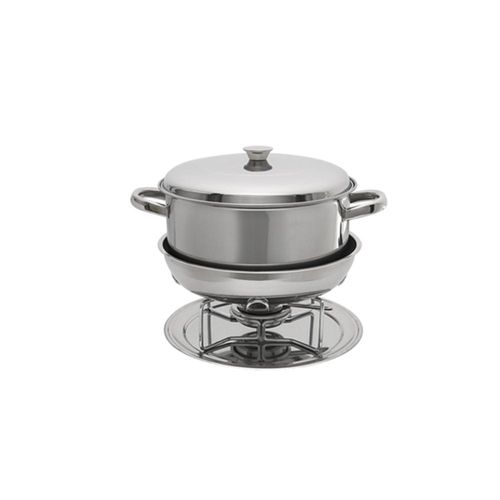 Rechaud com banho maria em inox e vidro Brinox Plátanos 1,5L Rechaud com banho maria em inox e vidro Brinox Plátanos 1,5L