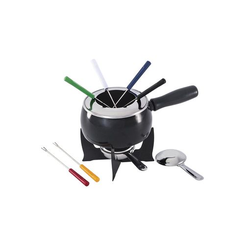 Jogo para fondue em inox Brinox 1,35L 10 peças preto