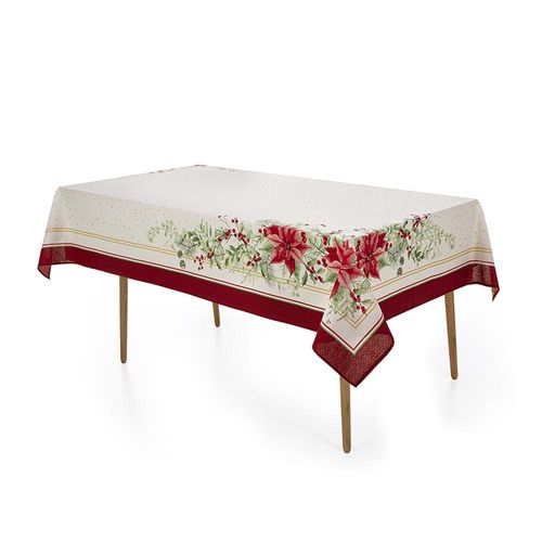 Toalha de mesa Karsten Flores de Natal 1,40mx2,10m Toalha de mesa Karsten Flores de Natal 1,40mx2,10m