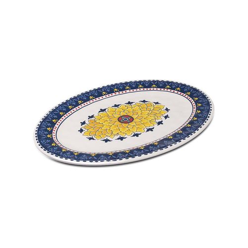 Prato oval em melamina Haus Provença 40,5cm estampado