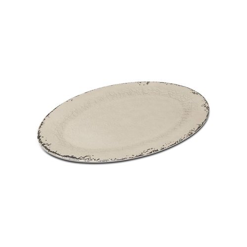 Prato oval em melamina Haus Marselha 40,5cm branco