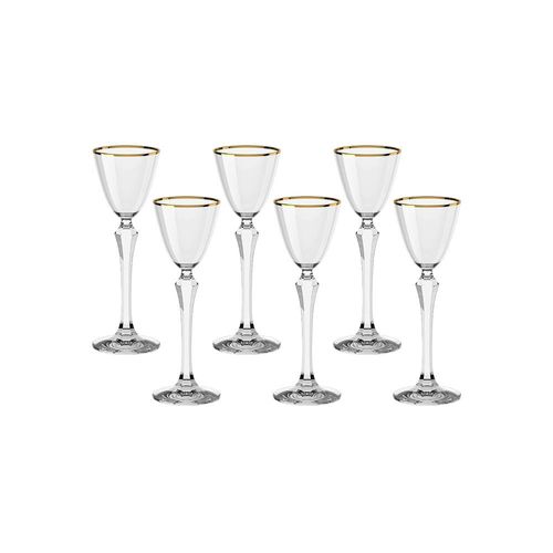 Jogo de taças em cristal para licor Haus Elegance 70ml 6 peças