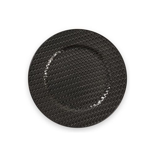 Sousplat em plástico Haus Treccia 33cm ebano