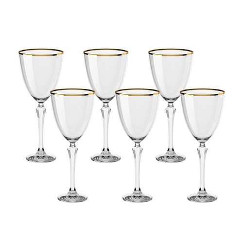 Jogo de taças em cristal para vinho tinto Haus Elegance 350ml 6 peças