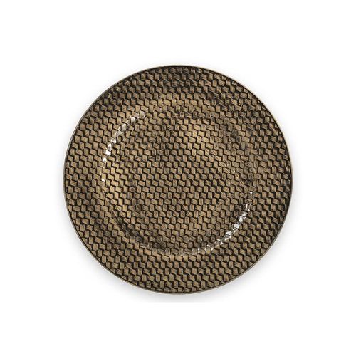 Sousplat em plástico Haus Treccia 33cm fendi