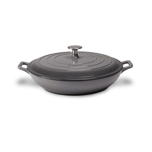 Caçarola em ferro com tampa Haus Sauté 31,4x6cm cinza