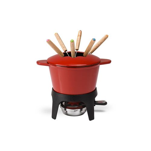 Jogo de fondue em alumínio Haus Sauté 10 peças vermelho (57503/158)